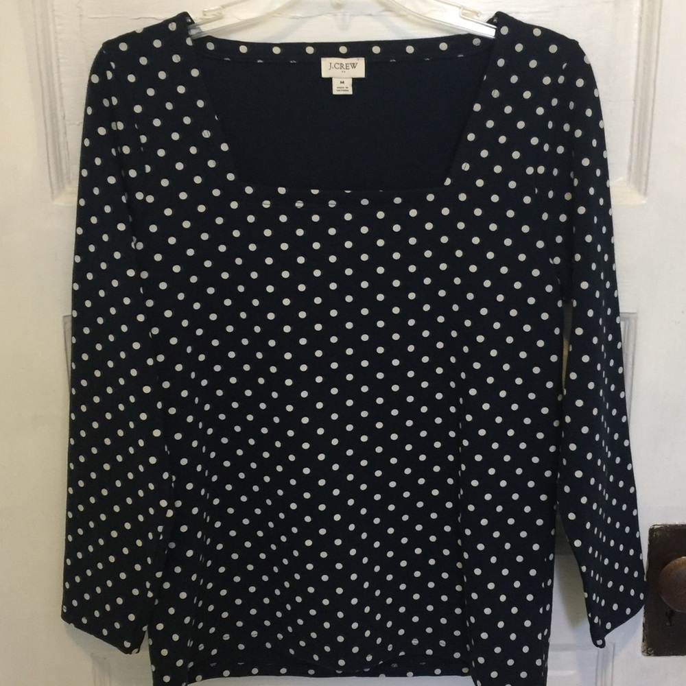 Jcrew polka dot long sleeve T-shirt